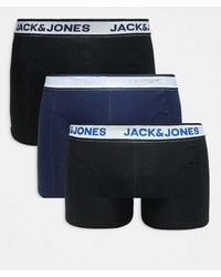 Jack & Jones - 3 Pack Trunk With Coloured Waistband - Lyst