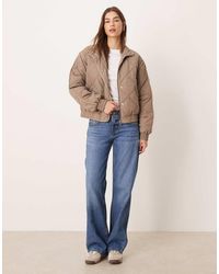 Threadbare - Gewatteerd Jack Met Doorgestikt Ruitpatroon - Lyst