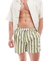 New Look - Tom Striped Swim Shorts - Lyst