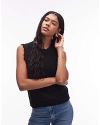 ARKET - Knitted Tank Vest With Frill Edge Detail - Lyst