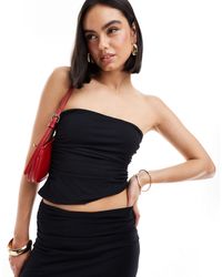 Pull&Bear - Polyamide Second Skin Bandeau Top Co-ord - Lyst