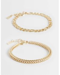 ASOS - – farbene armbänder mit figaro- und schlangengliedern, 2er-pack - Lyst