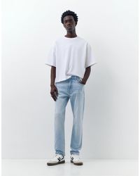 Pull&Bear - Jean slim - indigo pâle - Lyst
