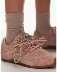 Bronx - Myr-aa - baskets à lacets en daim - pastel - Lyst
