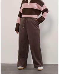 Yours Clothing - Faux Suede Wide Leg Trousers - Lyst