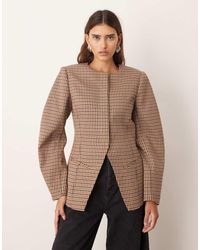 ARRANGE - Clean Collarless Sculpted Blazer - Lyst