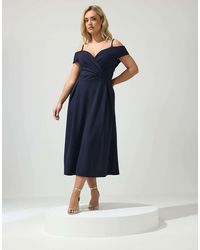 Yours Clothing - Bardot Skater Dress - Lyst