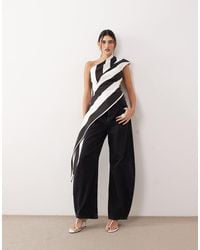 ARRANGE - One Shoulder Drape Top - Lyst