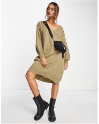 Y.A.S - . Emmy Deep V-neck Knitted Dress - Lyst