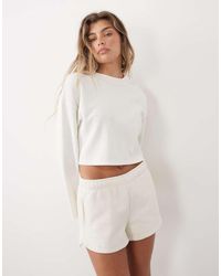 4505 - Boxy Crop Long Sleeve Top - Lyst