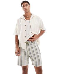 Only & Sons - Gestreepte Shorts Met Gestrikte Taille - Lyst