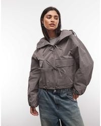 Collusion - Cropped Bow Tie Hooded Jacket - Lyst