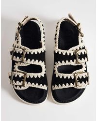 Mou - Two Buckle Backstrap Sandals - Lyst