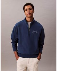 Calvin Klein - Premium 1/4 Zip Logo Sweatshirt - Lyst