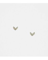 Kingsley Ryan - Crystal V Shape Stud Earrings - Lyst