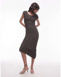 & Other Stories - Knitted Midi Dress With Fringed Neckline And Hem - Lyst
