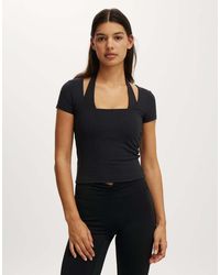 Cotton On - Ultra Soft Square Neck Fitted Tshirt - Lyst