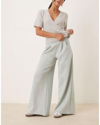 ASOS - Pantalon à pinces habillé coupe ample en maille interlock - Lyst