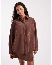 ASOS - Oversized Corduroy Shirt - Lyst