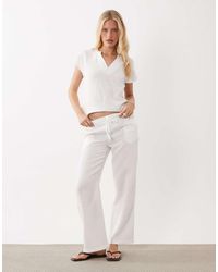 Jdy - Wide Leg Cheesecloth Trousers Co-ord - Lyst
