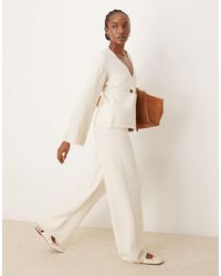 Y.A.S - Pantalon large d'ensemble en maille - bouleau - Lyst