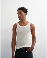 TOPMAN - Classic Fit Crochet Vest - Lyst