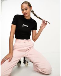 Dickies - Mayetta Crop Baby T-shirt With Central Logo - Lyst