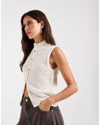 ASOS - Knitted High Neck Vest - Lyst