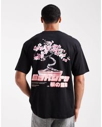Jack & Jones - Oversized T-Shirt With Cherry Blossom Print - Lyst