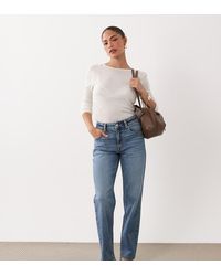 ASOS - Asos Design Petite Slim Fit Mom Jeans - Lyst