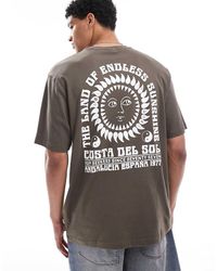 Only & Sons - Oversized T-shirt With Sun Back Print - Lyst