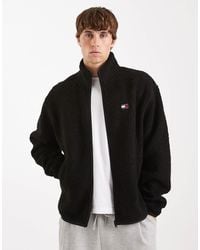 Tommy Hilfiger - Chest Logo Zip Through Teddy Jacket - Lyst