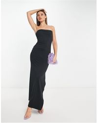 NA-KD - X Annijor Maxi Dress With Faux Leather Detail - Lyst