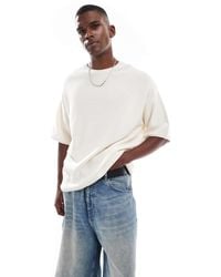 Pull&Bear - Loose Fit Knitted T-Shirt - Lyst