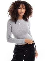 Bershka - Long Sleeve Baby Tee - Lyst