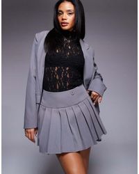 Kaiia - Exclusive Tailored Pleated Mini Skirt Co-Ord - Lyst
