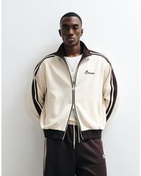 CERNUCCI - Zip Through Track Jacket With Contrast Panel Detail - Lyst