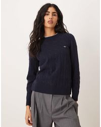 GANT - Pull en maille torsadée - Lyst