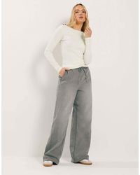 Long Tall Sally - Pull On Wide Leg Jeans - Lyst