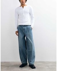 The Ragged Priest - Lazer Pinstripe Baggy Jeans - Lyst