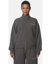 Good For Nothing - Washed Cotton Funnel Neck Zip Sweatshirt - Lyst