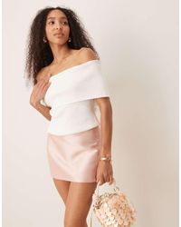 Mango - Compact Knit Bardot Top - Lyst