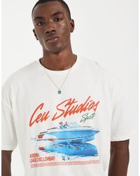 ASOS - Boxy Oversized T-Shirt With Speedboat Graphic - Lyst