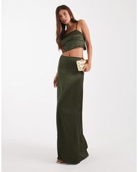 ASOS - Satin Co-ord Maxi Skirt - Lyst