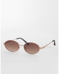 ASOS - Metal Oval Sunglasses - Lyst