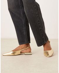 ASOS - Wide Fit Logan Slingback Ballets - Lyst