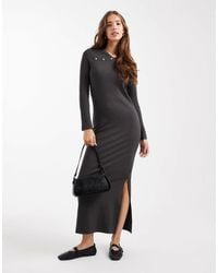 Mango - Teen Knit Maxi Dress With Wrap Detail - Lyst