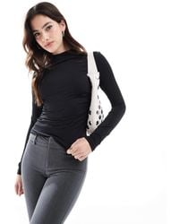Stradivarius - High Neck Sculpt Long Sleeve Top - Lyst