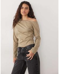 Motel - Blessen Off Shoulder Slouchy Long Sleeve Top - Lyst