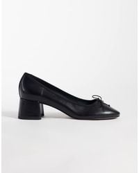 ASOS - Sweet Pea Bow Detail Block Heel Mid Shoes - Lyst